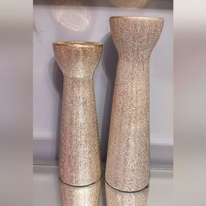 Gold candle holder